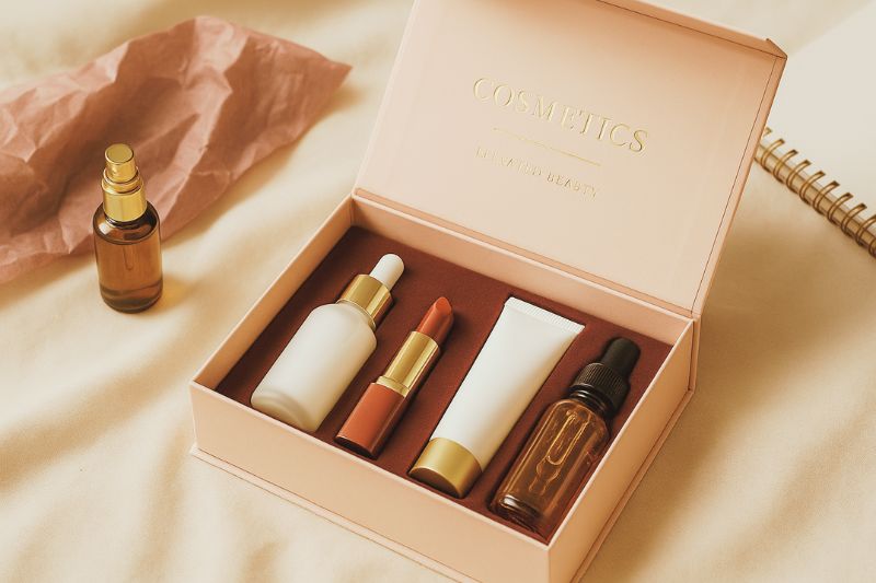 Luxury Cosmetics Rigid Box With Premium Beauty Products Creating Instagram-Worthy Unboxing Experience