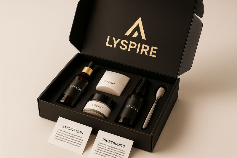 Luxury Mailer Box With Premium Skincare Products And Application Guide Cards