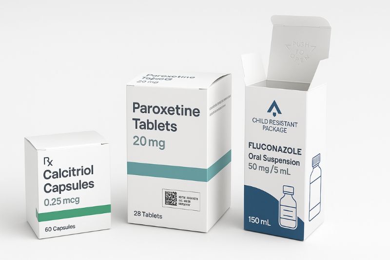 Pharmaceutical Healthcare Folding Cartons With Regulatory Compliant Child-Resistant Design Features